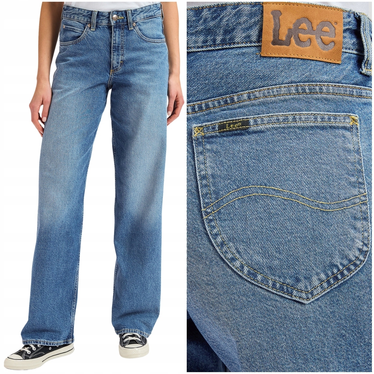 Lee Rider Loose Modern Mid vysoké volné dámské džínové kalhoty W25 L31