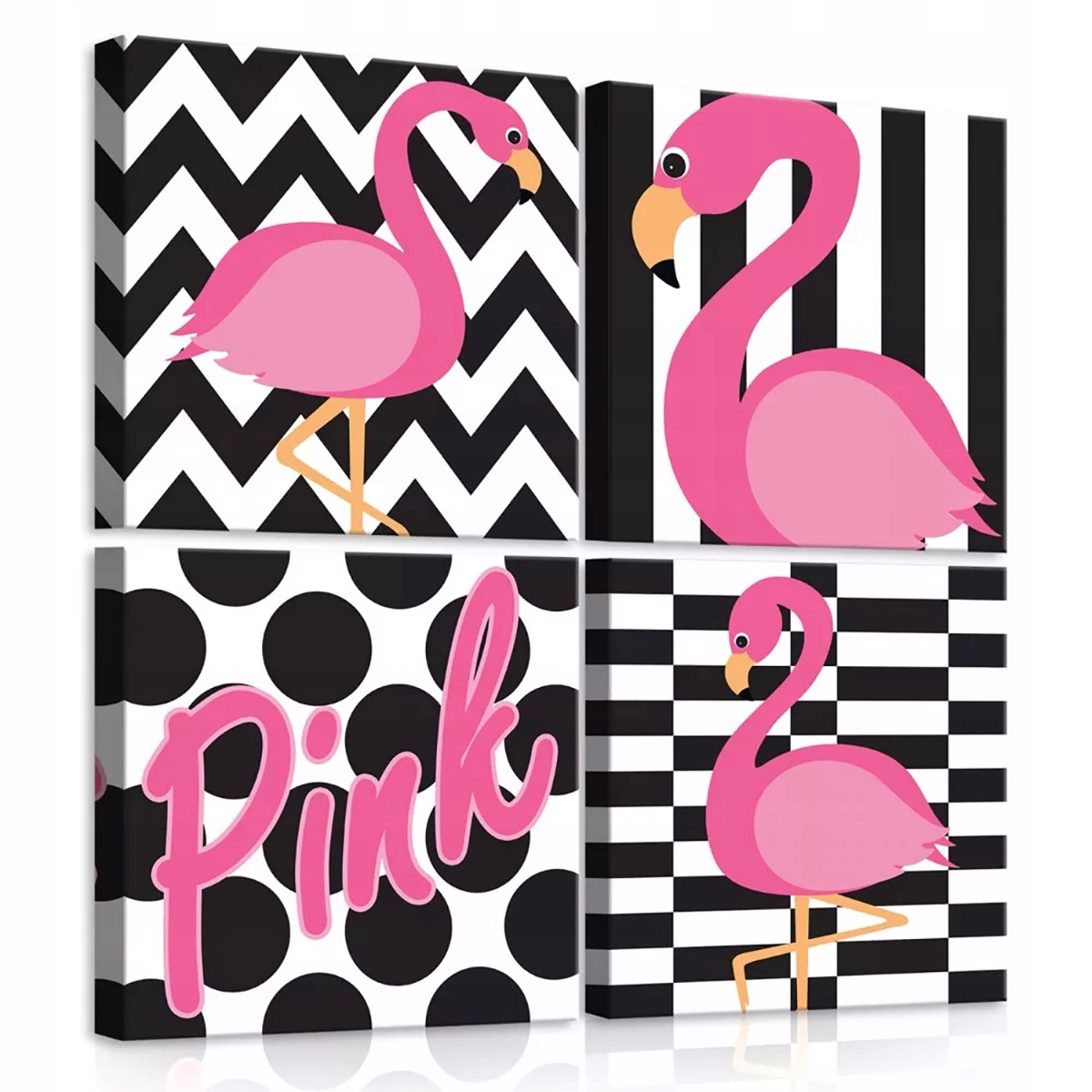 Obraz Na Plátně Canvas 50x50 Plameňáci Vzory Pink