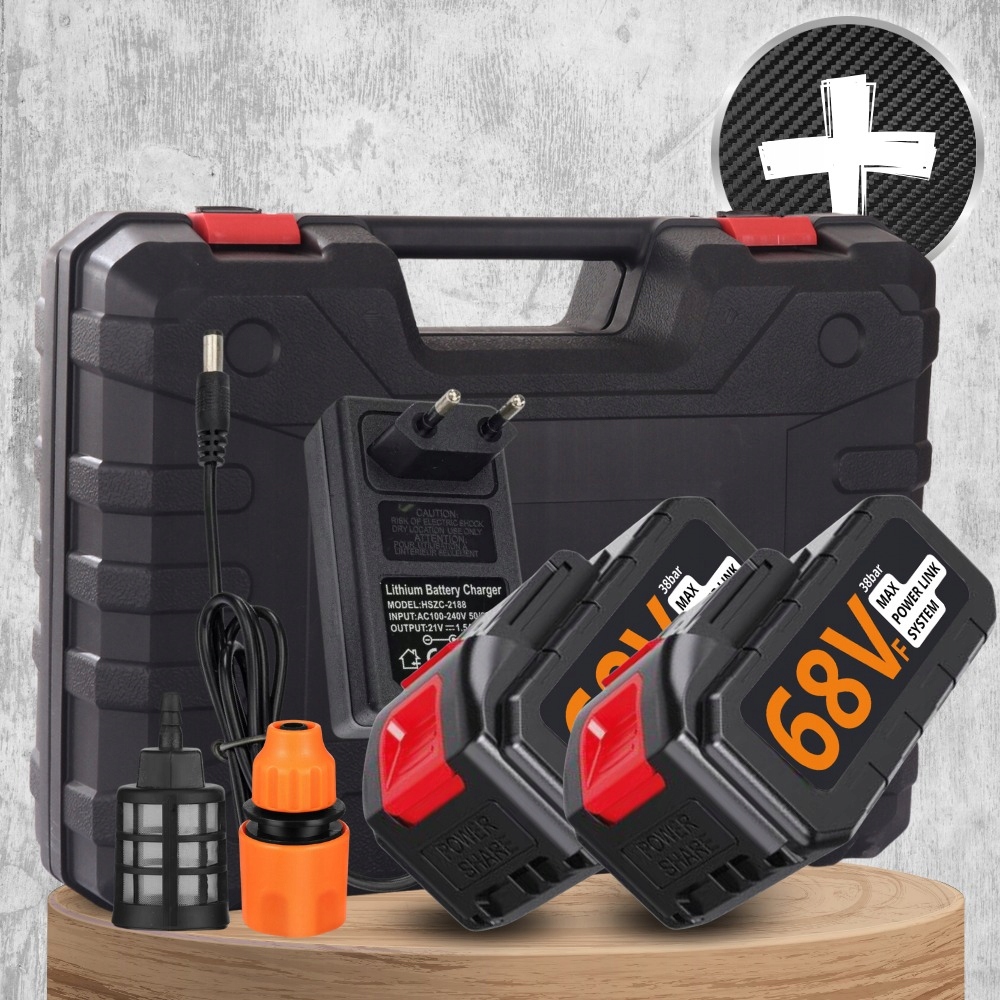 AKUMULATOROWA MYJKA CIŚNIENIOWA DO OGRODU, OKIEN I KOSTKI, ZESTAW POWER Wydatek wody 250 l/h