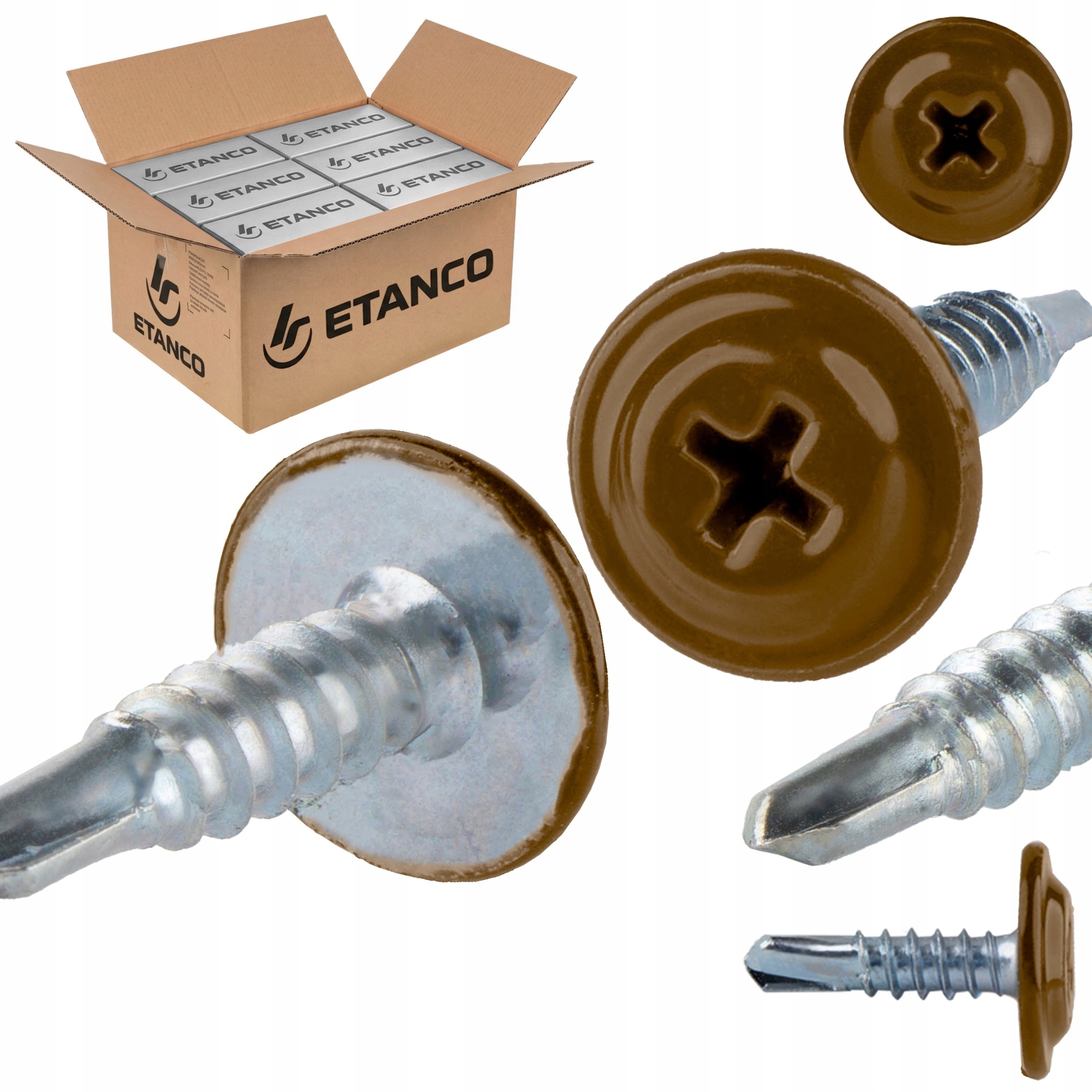 Samorezné podložkové skrutky 4,2 x 16 mm Ral 8003 2000 ks Etanco Gm-b