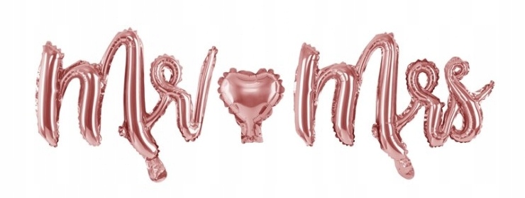 

Balon Foliowy Mr & Mrs Rose Gold Różowe-złoto