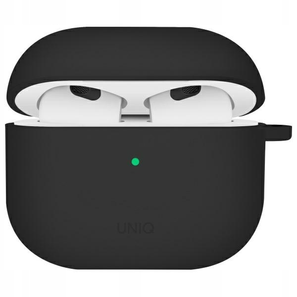 Uniq pouzdro Nexo AirPods 4 Ear Hooks Silicone černé/černé