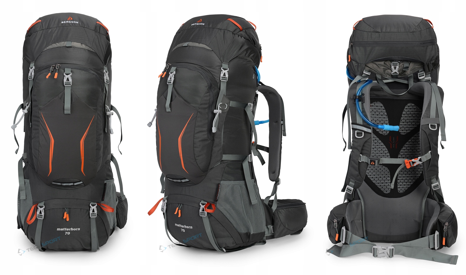 Batoh Bergson Matterhorn 70L–80L Expediční Šedý
