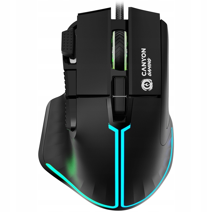 Canyon Myszka Gamingowa Fortnax GM636 Rgb 9 Przycisków Do Pc Przewodowa
