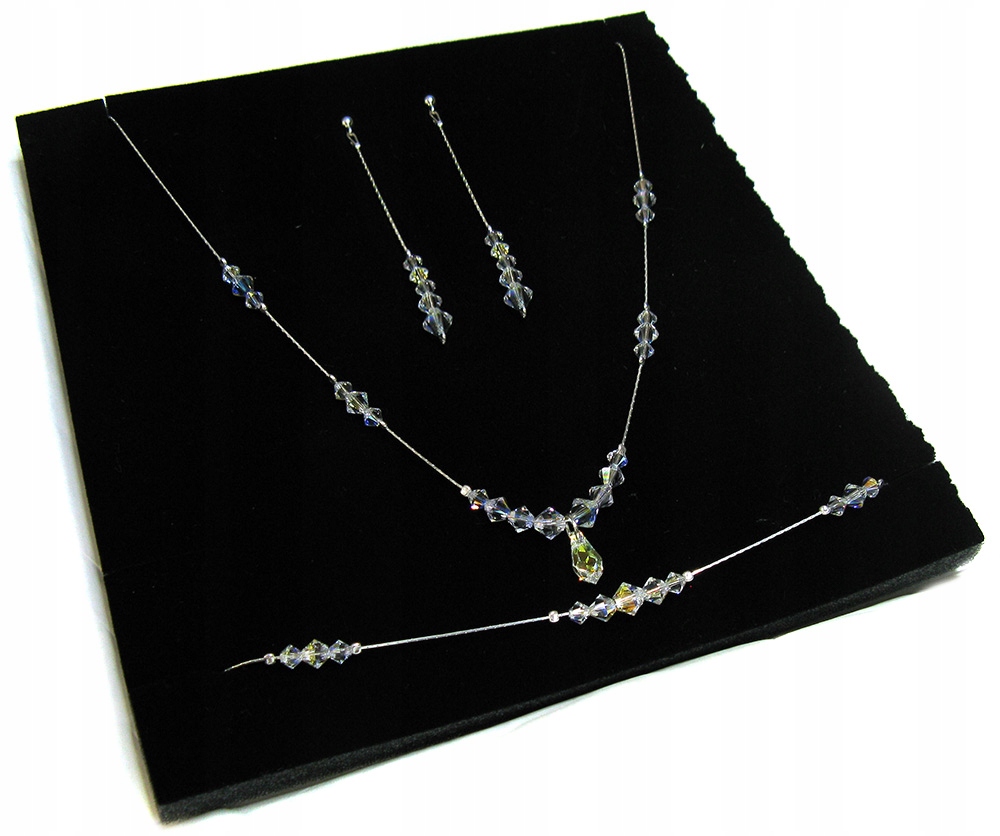 

Komplet ślubny z kryształów Swarovski Crystal Ab