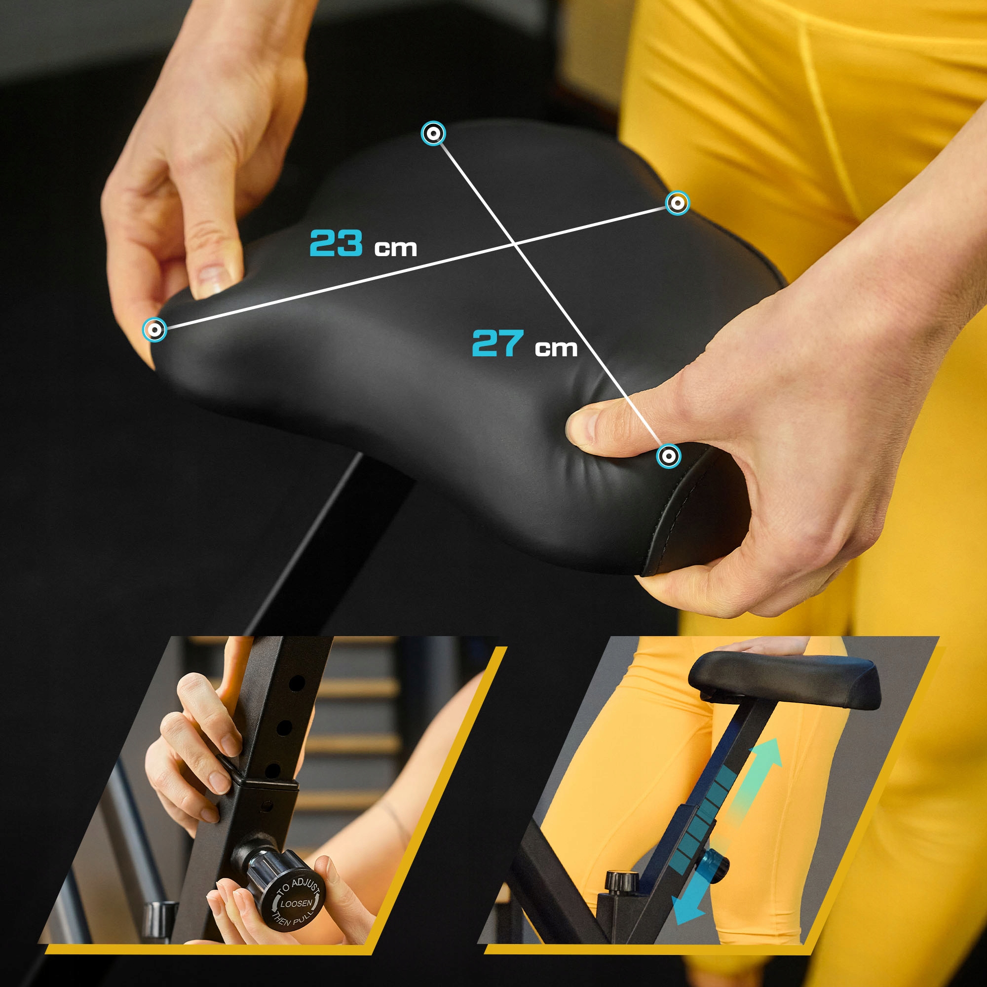 Rowerek treningowy stacjonarny rower do ćwiczeń fitness składany Trex Sport Rodzaj mechaniczny