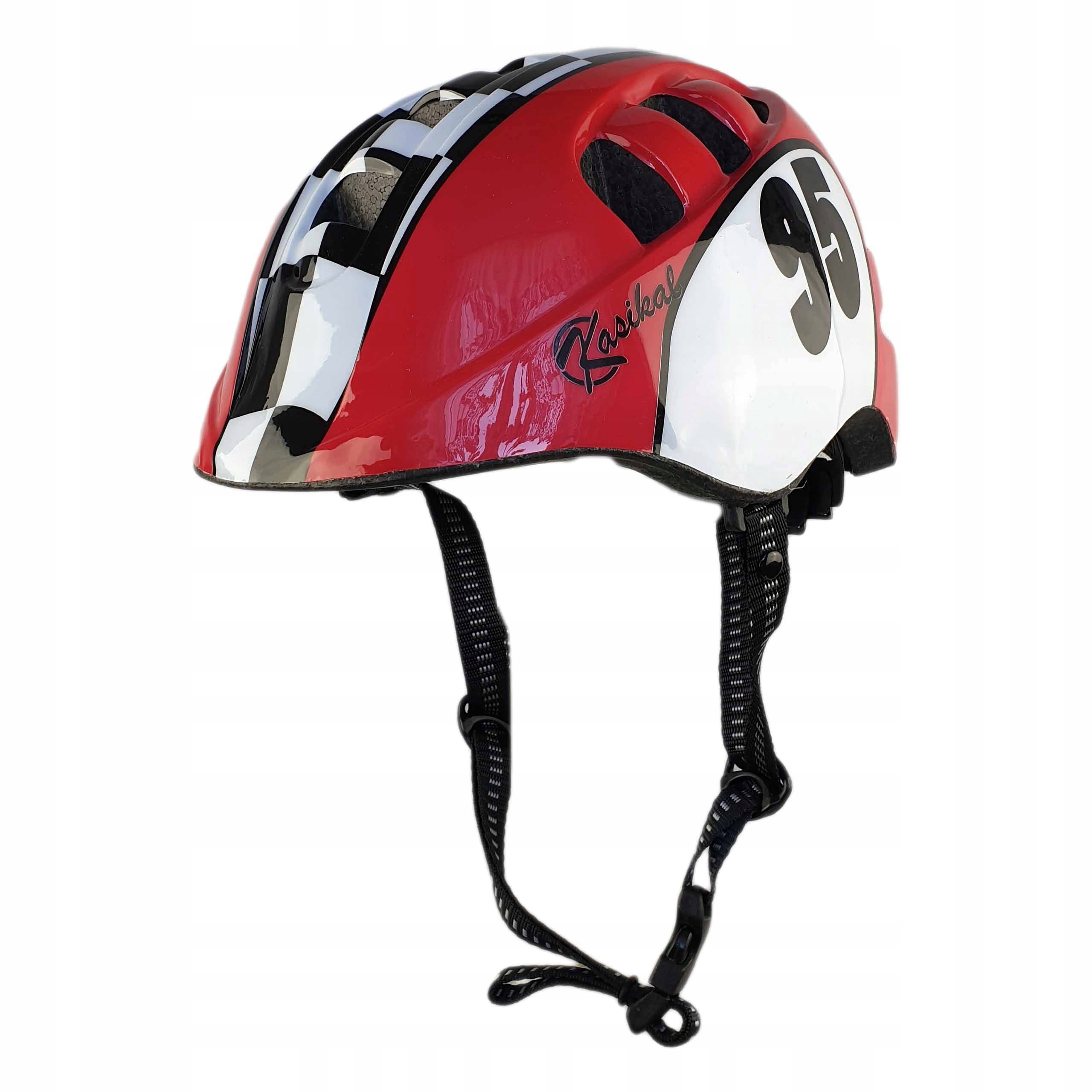 Kask Rowerowy Regulowany Red rozm.M 52-56 cm