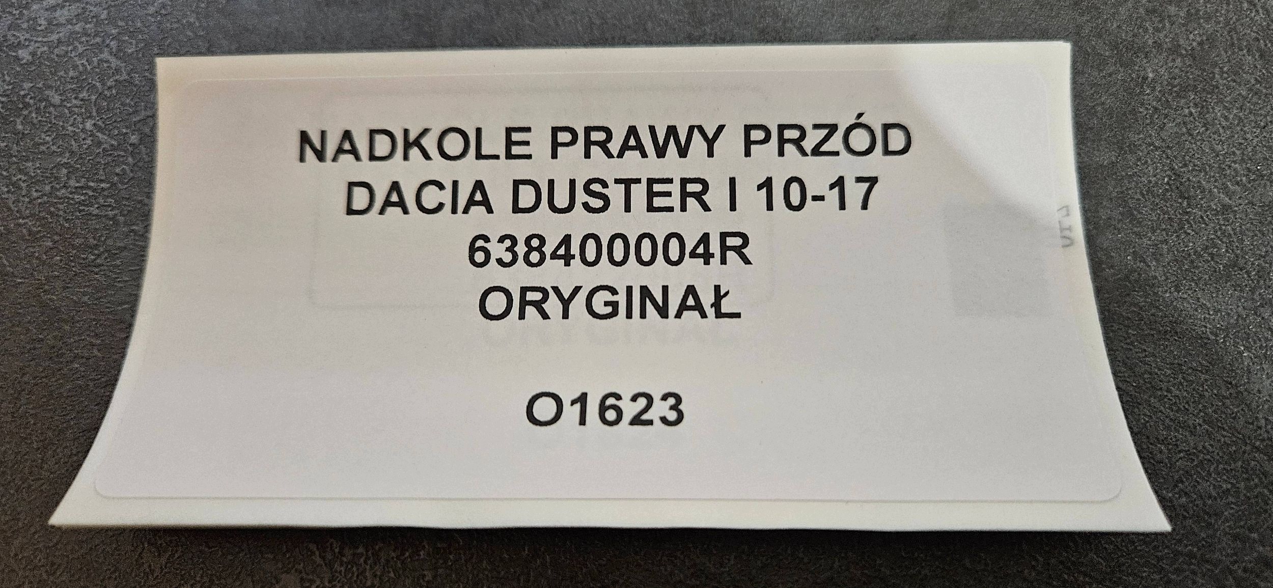 mudguard front right side Dacia Duster 638400004R
