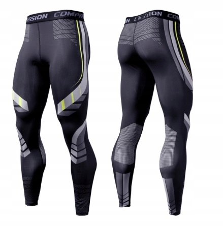 SPODNIE KOMPRESYJNE LEGGINSY MĘSKIE SPORTOWE
