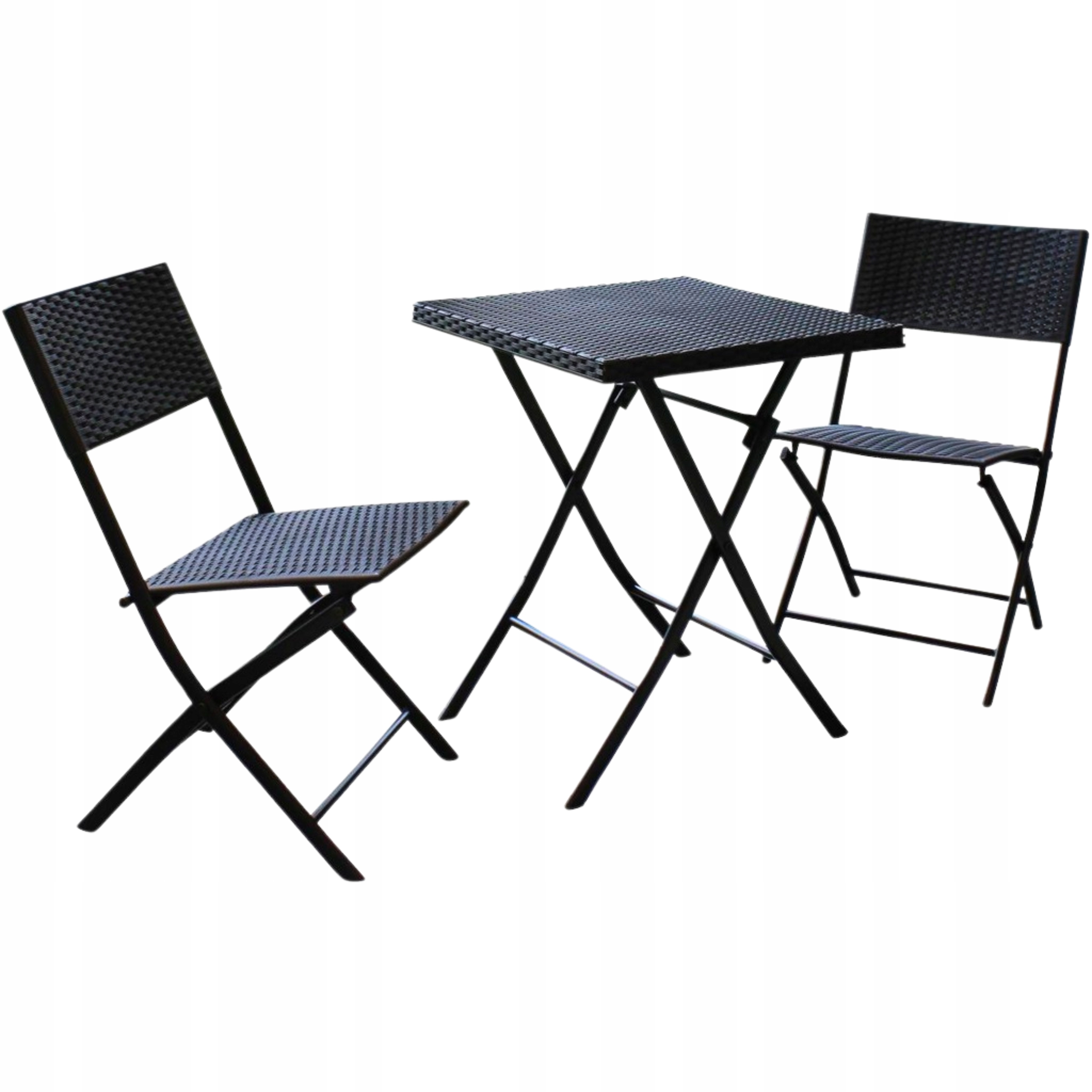 Sada záhradného kovového nábytku Saska garden čierna 3 kusy Komplet Abiko