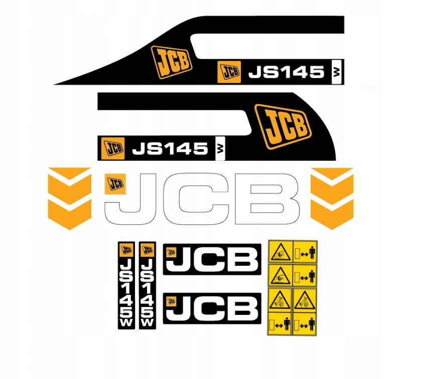 Samolepky obtisky, nálepky Jcb JS145W