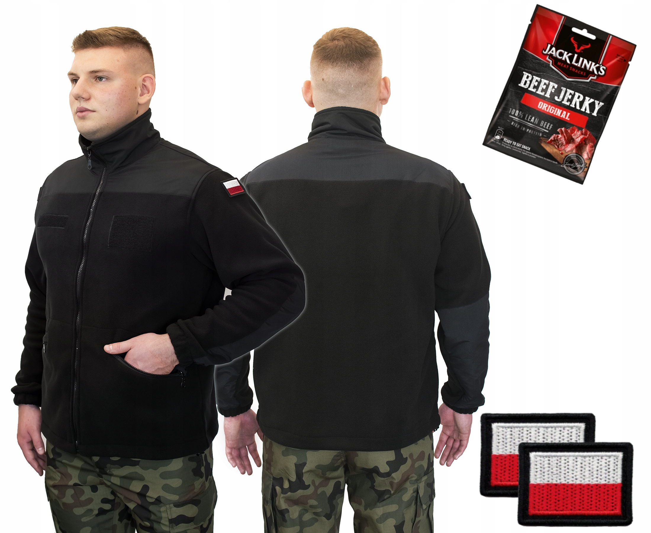 

Bluza Polar Roboczy Wojskowy Bhp Czarny Gratisy M