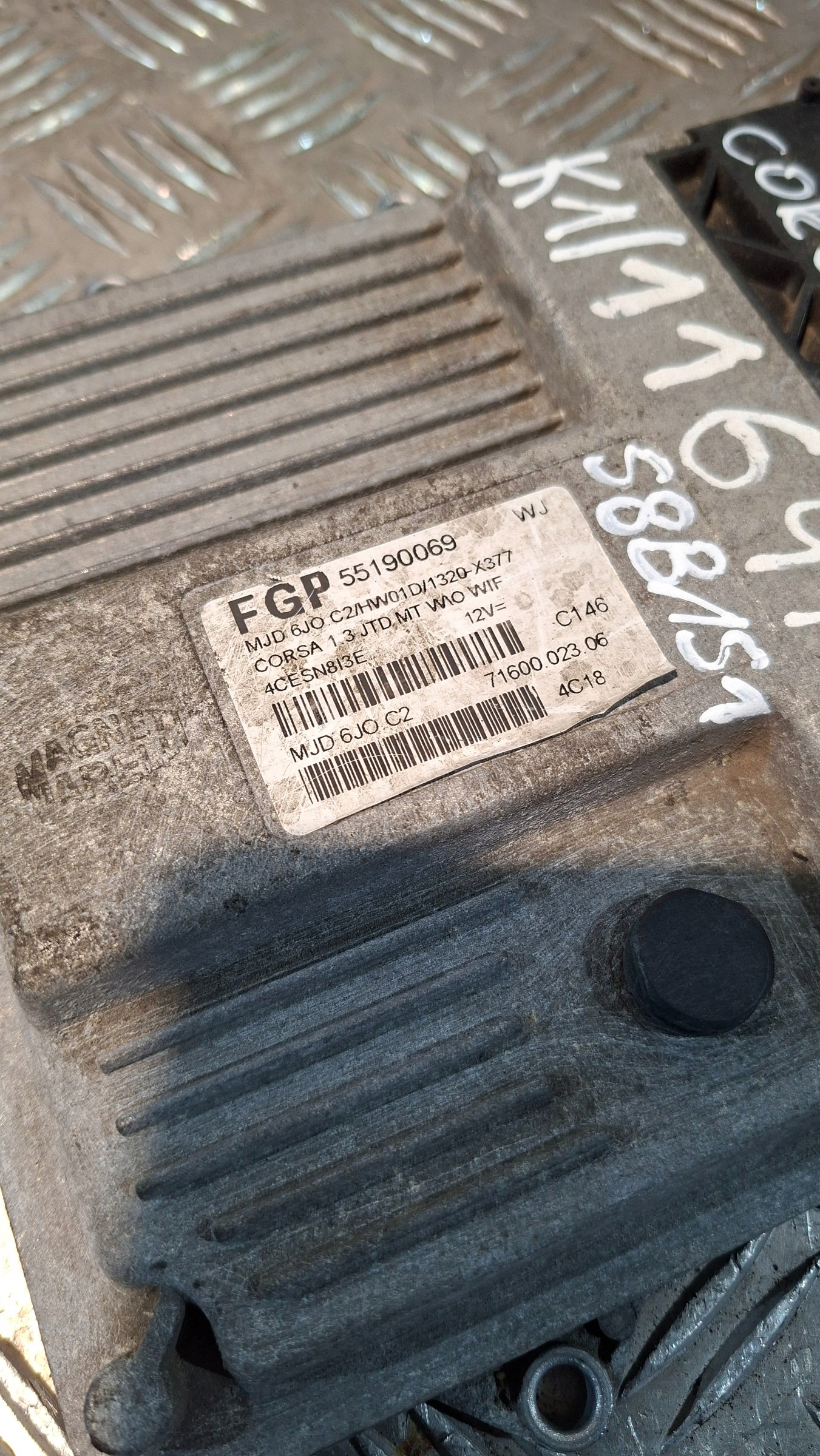 control unit of the engine OPEL CORSA C 1.3CDTI