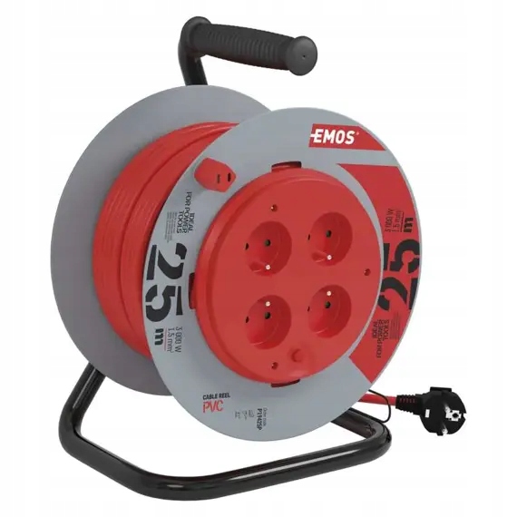 Emos kábel 230V predlžovací 25m/4Z Pvc 3*1,5mm, bubon s pevným stredom P19
