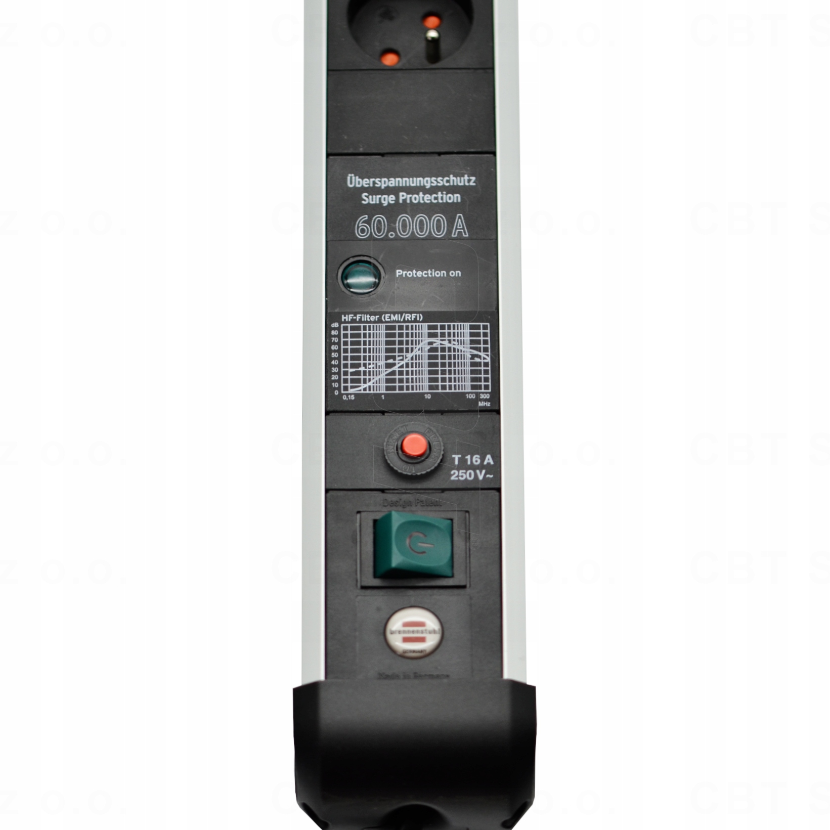 LISTWA ZASILAJĄCA PRZECIWPRZEPIĘCIOWA 8 GNIAZD KABEL 3M 60.000A PRZEDŁUŻACZ Informacje o bezpieczeństwie CE