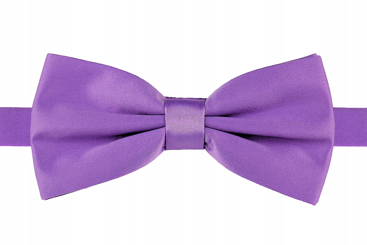 

Mucha Muszka Męska Gładka 12x6 cm Jasny Fioletowy