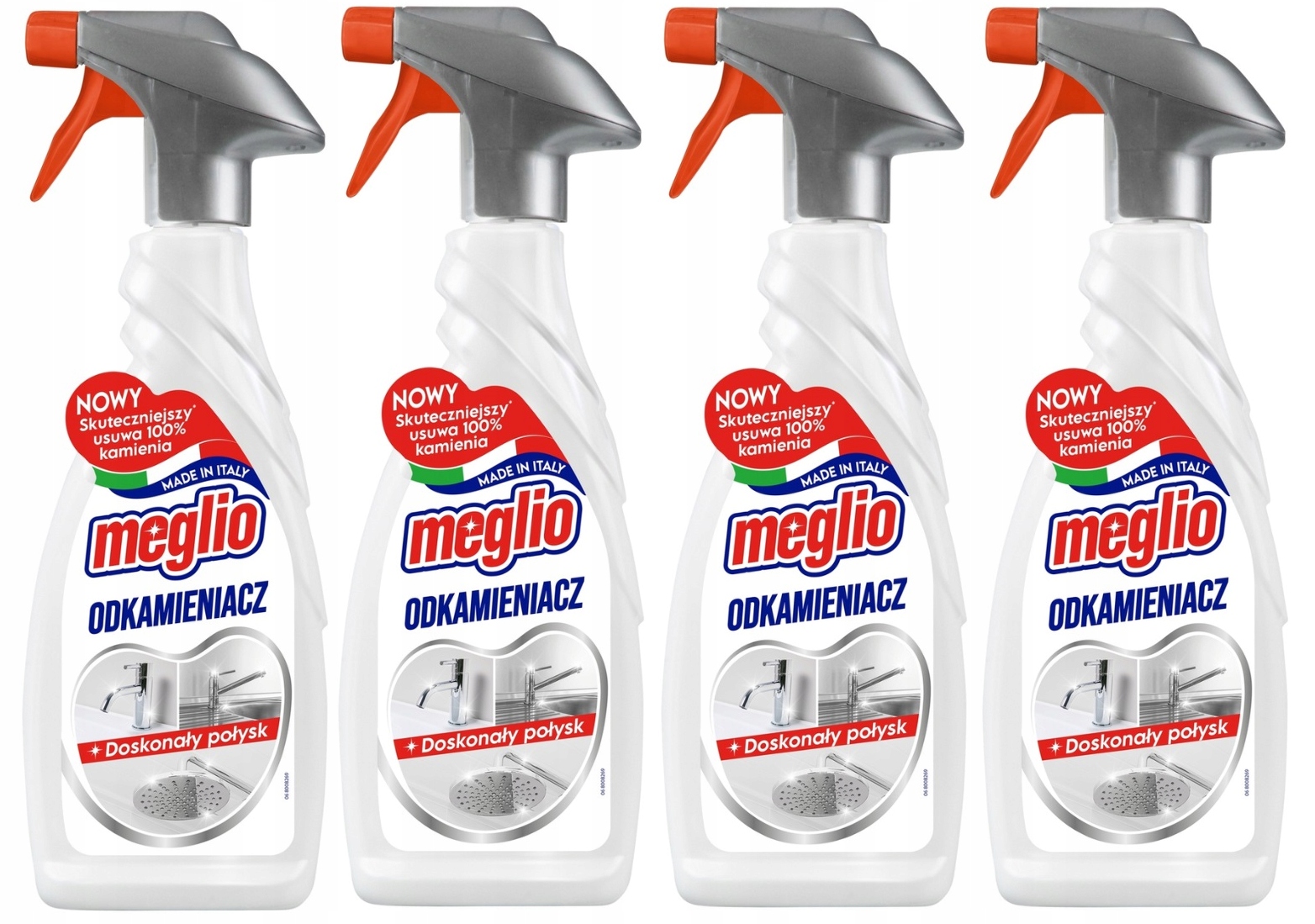 Levně 4xMEGLIO Čisticí sprej proti usazeninám vodního kamene 650 ml