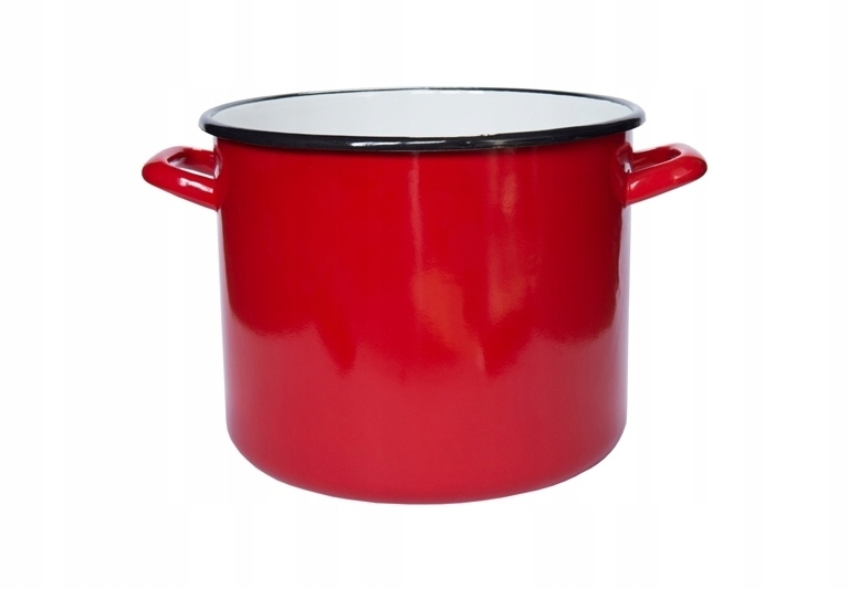 

Garnek Emaliowany Wysoki Czerwony 18 CM