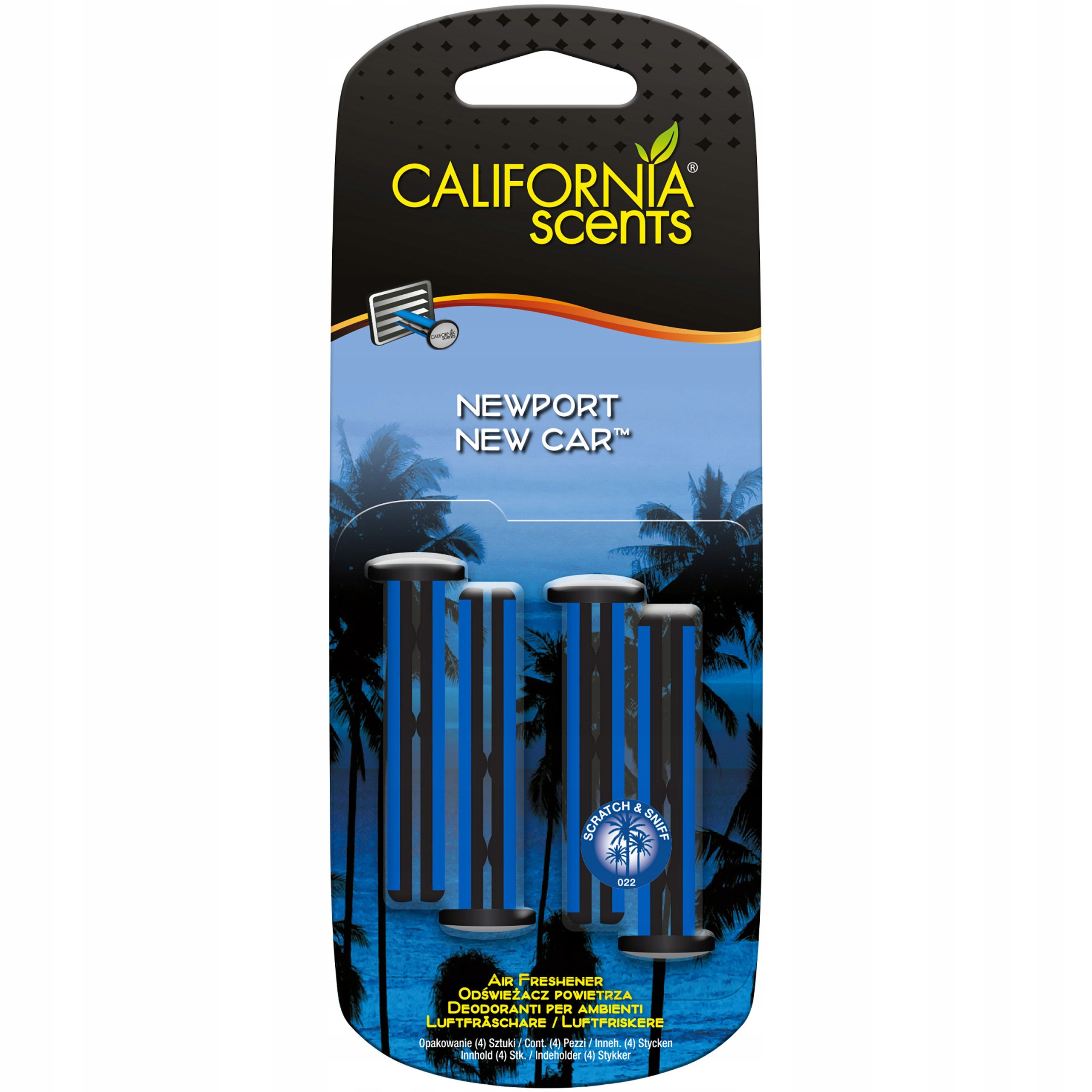 

4x Klips Zapach California Scents Newport New Car