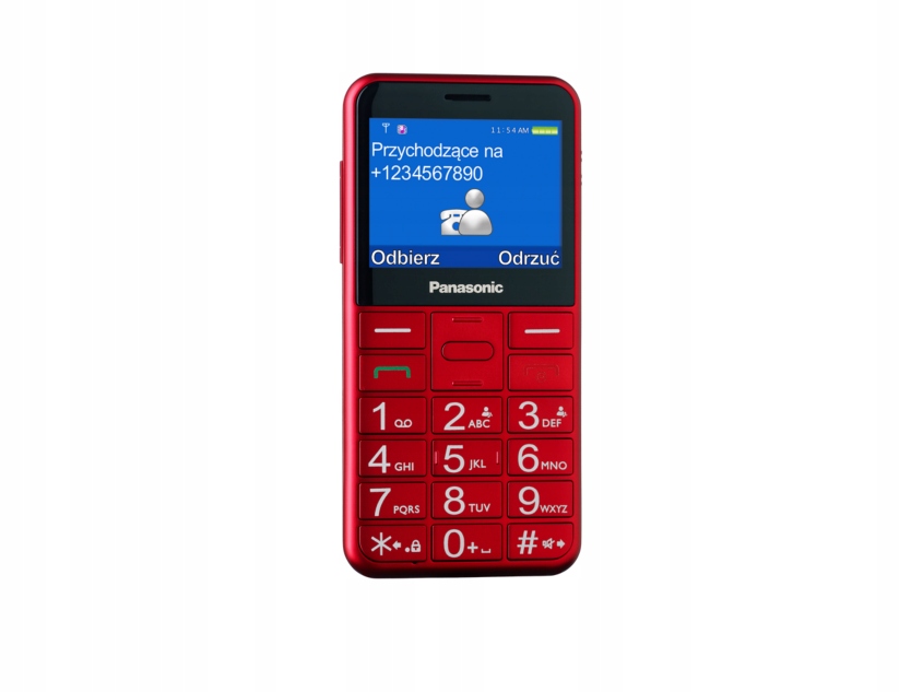Telefon komórkowy Panasonic KX-TU155 czerwony