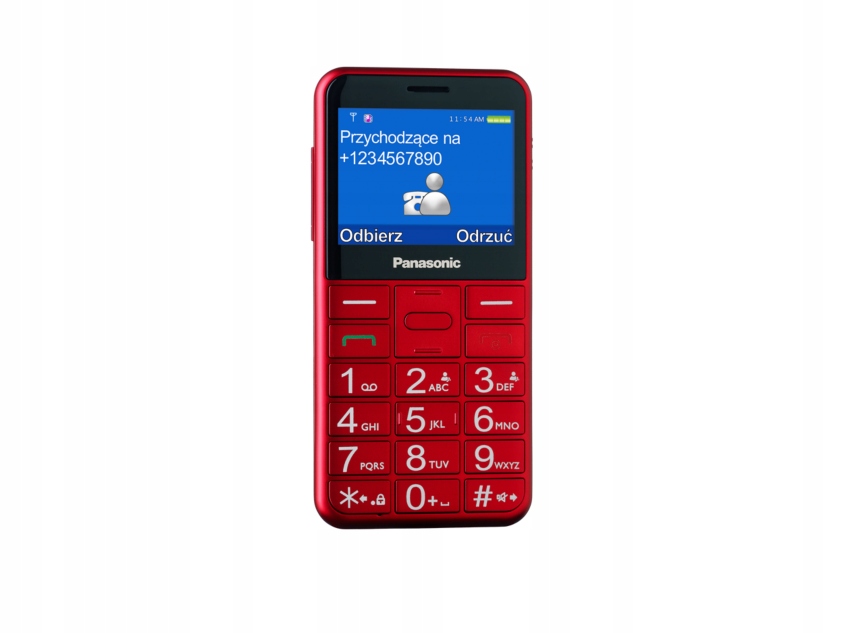 

Telefon komórkowy Panasonic KX-TU155 czerwony