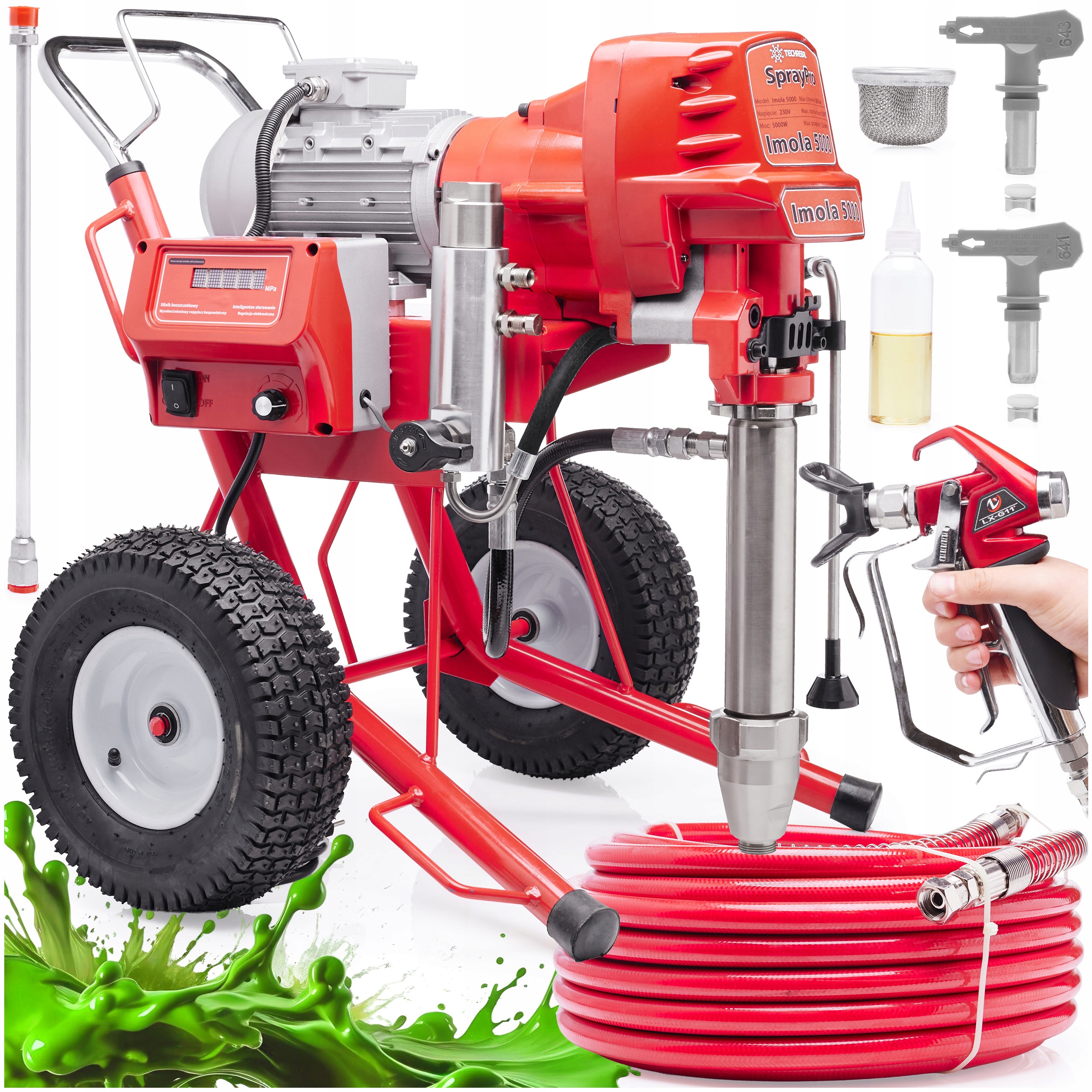 Agregat Malarski Szpachlarski 7,2L/min 5000W Do Gładzi Szpachli Elewacji