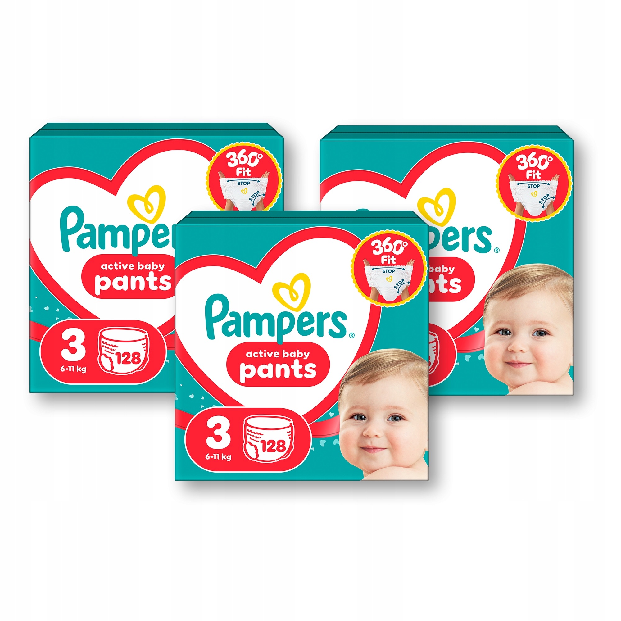 Pampers Pants 3 6-11 kg Pieluchomajtki 3x128 szt.