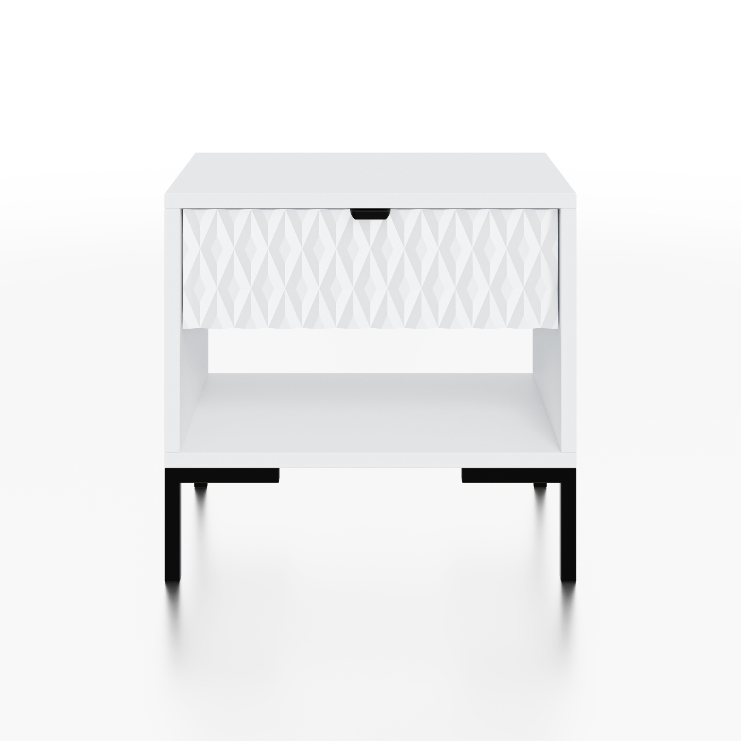 Szafka nocna Modern Biała 52x55x40 cm stolik nocny nowoczesny