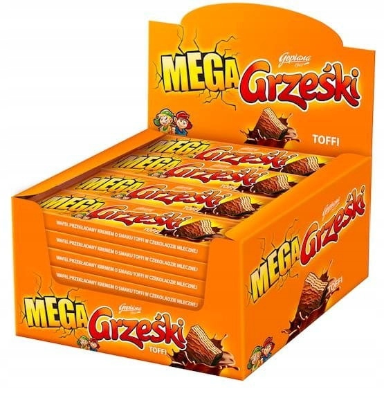 Levně Oplatek Grześki Toffi v čokoládě 48 g x 36 kusů