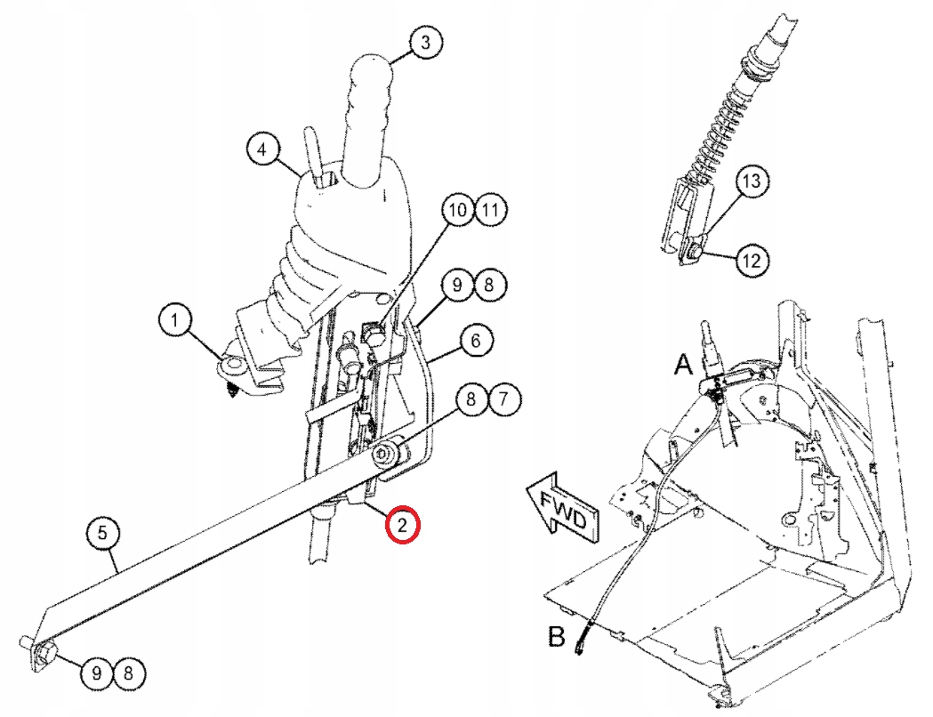 CZUJNIK HAMULCA RECZNEGO CAT 428 C D E 1545416 Part number 1545416