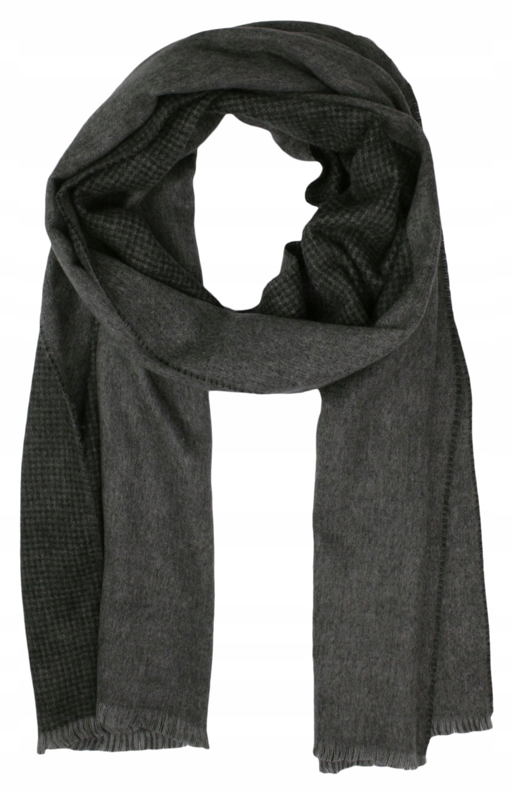 Popielaty Szalik Dwustronny V.Fraas Cashmink