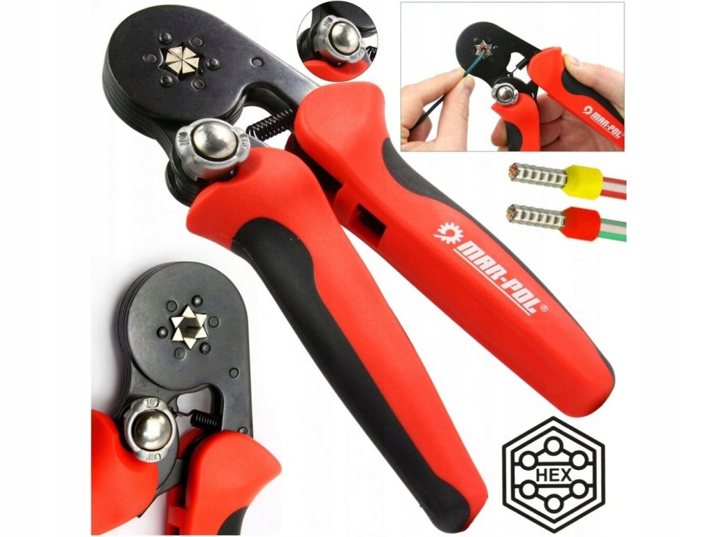 Kleště lisovací na dutinkové konektory 0,25-10mm² M49520