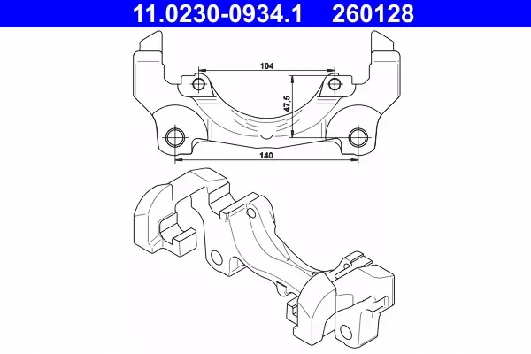 ATE JARZMO ZACISKU 11.0230-0934.1 Producent części ATE