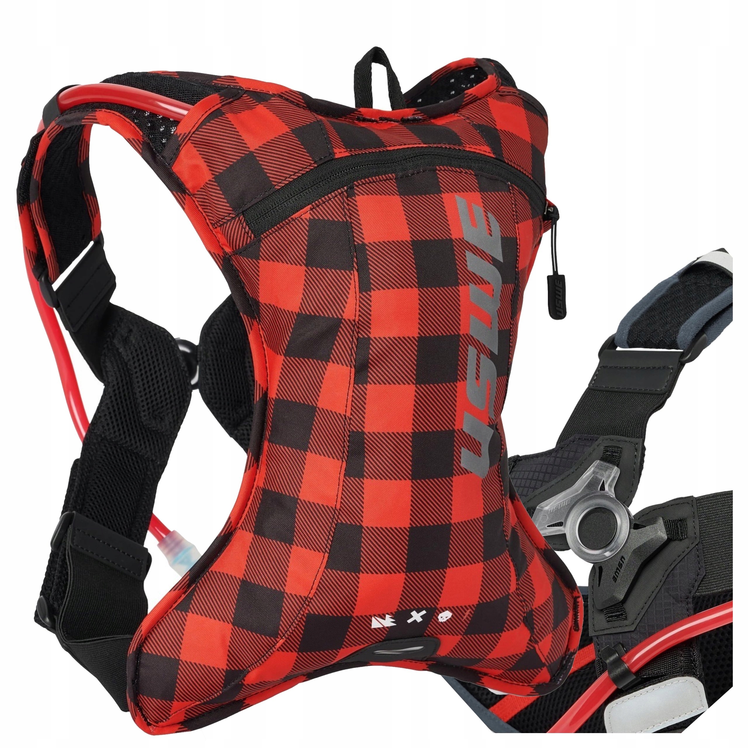 Plecak Rowerowy Uswe Outlander 2.0 2025 Czerwona Kratka