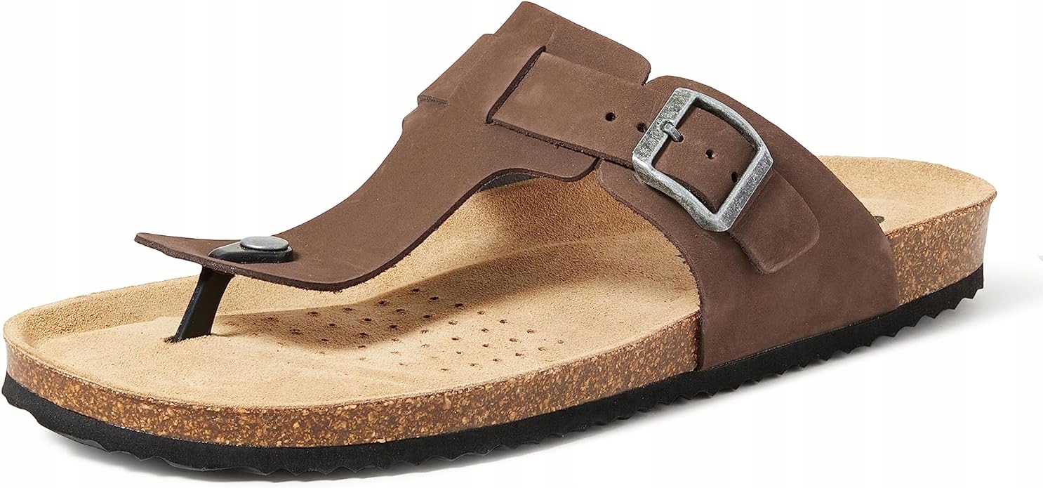 Geox Tmavě hnědé pánské pantofle Geox Sandal Ghita