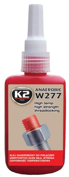 K2 klej do gwintów W277 mocny czerwony 50g