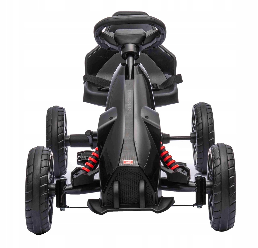 GOKART NA PEDAŁY DUŻY DLA DZIECI HAMULEC SPORTOWY PERFORMANCE BIAŁY COIL Szerokość pojazdu 58 cm