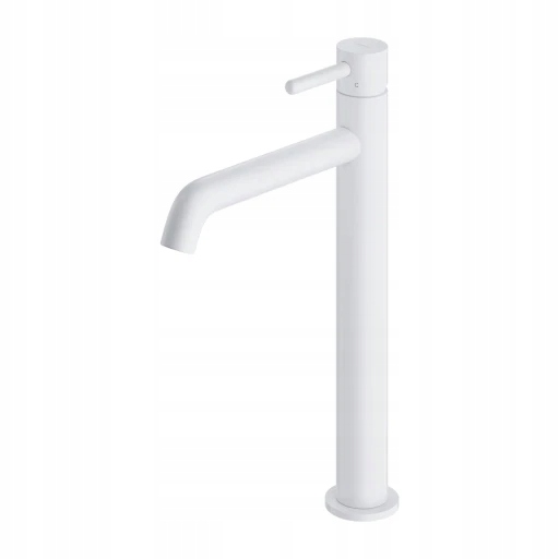 Vysoká umývadlová batéria, biela matná