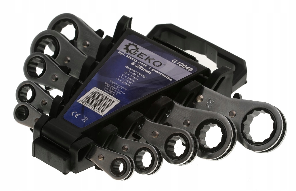

Klucze Oczkowe Z Grzechotką 5 szt 6-22 mm Zestaw