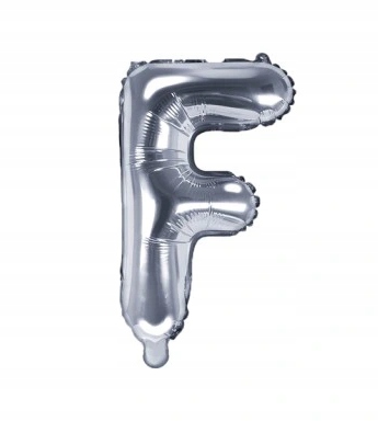 

Balon foliowy Litera "f" 35cm, srebrny