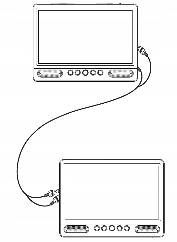 Monitor zagłówkowy 10 cali 2 sztuki PRZENOŚNY Odtwarzacz DVD USB Marka Reflexion