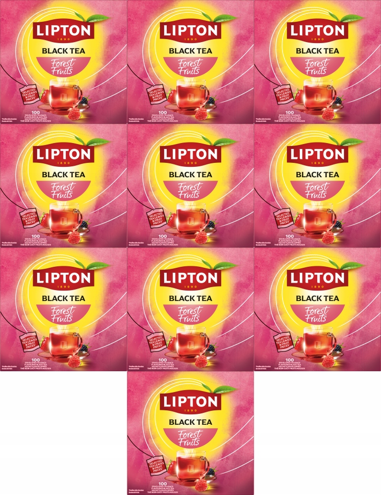 Herbata czarna aromatyzowana Lipton Refresh Owoce Leśne 100 kopert x10