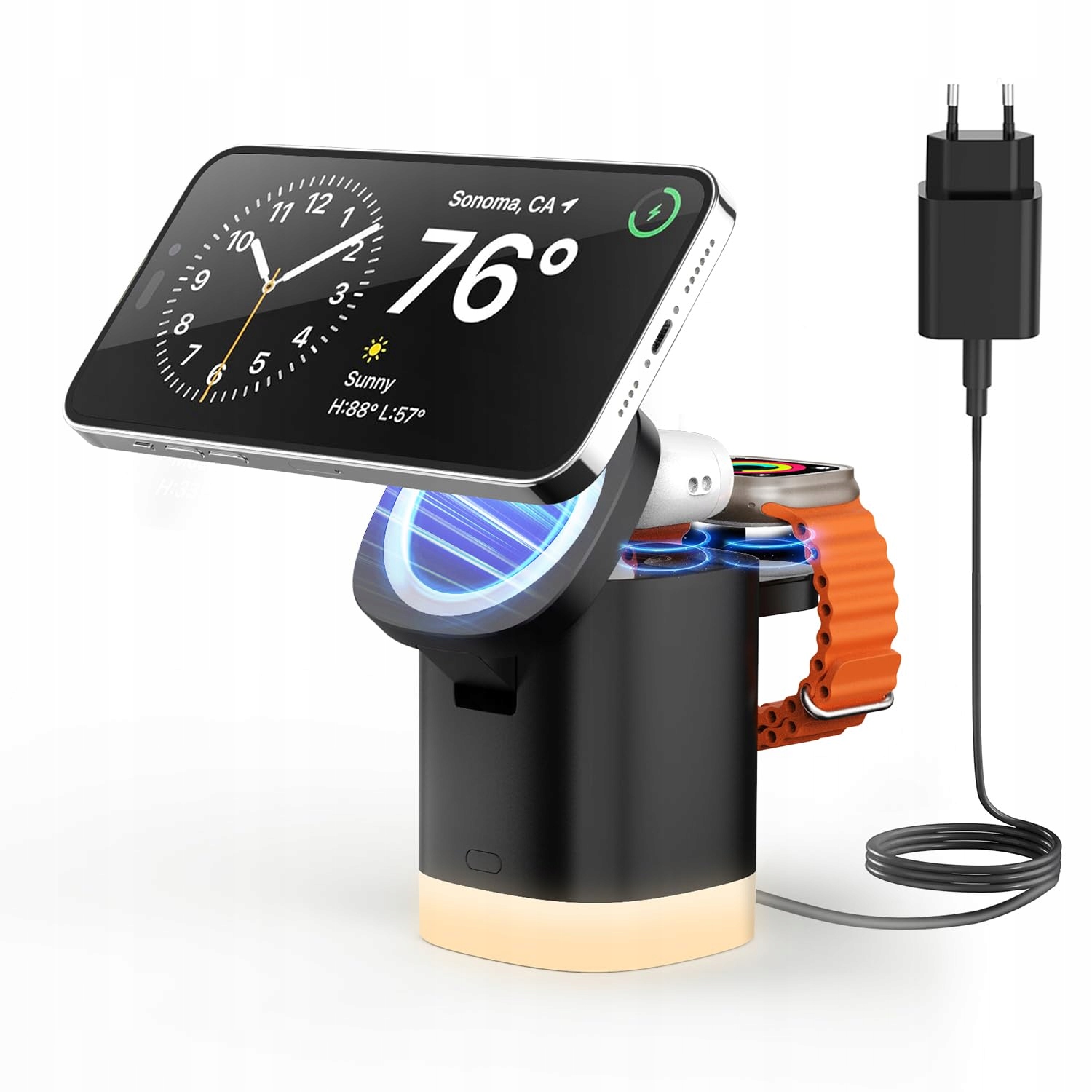 JoyGeek Składana Stacja Ładowania 3w1 do iPhone iWatch AirPods