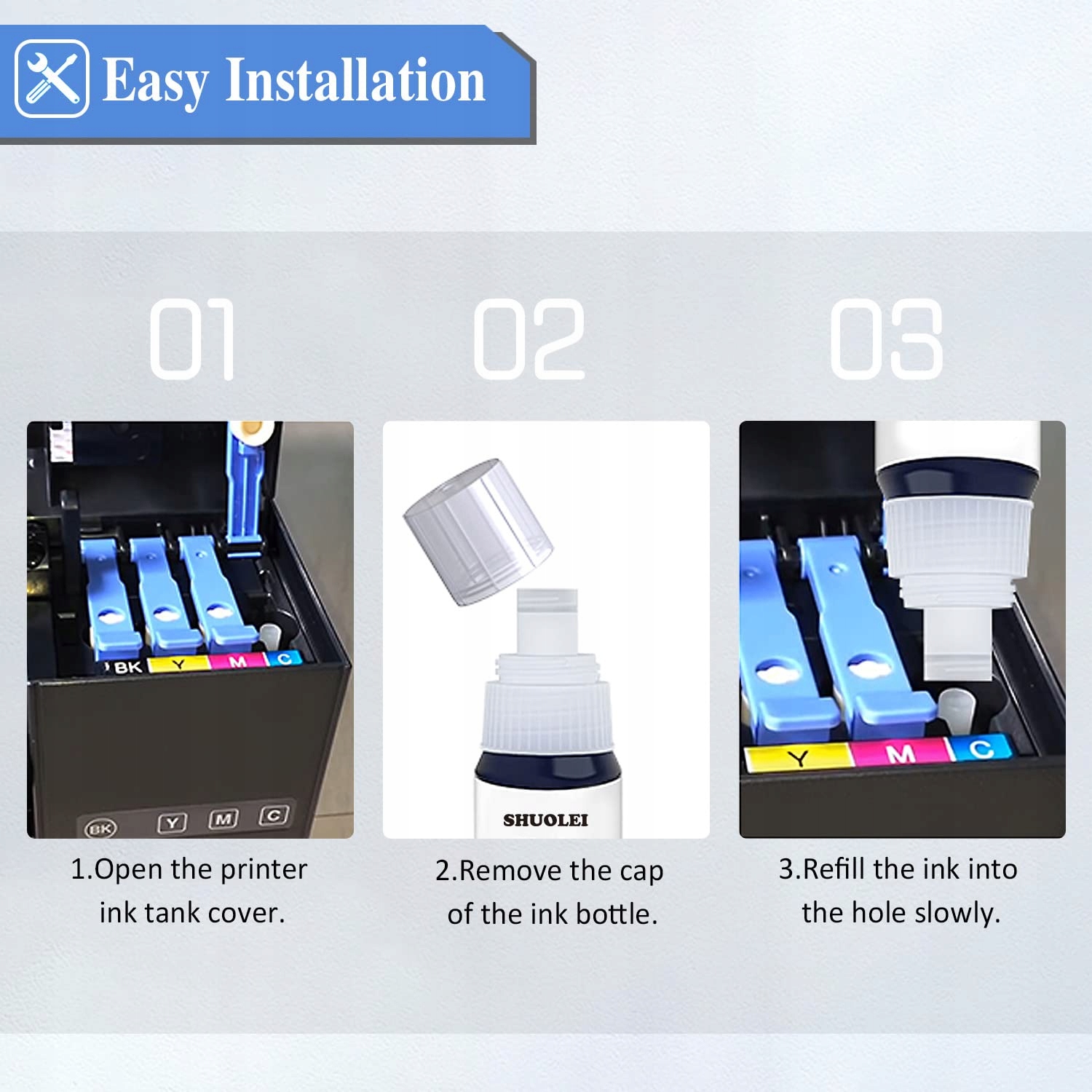 EPSON 104 Tinte Kompatibel Zestaw Tuszy Do Drukarek EcoTank ET-Serii — miniatura 4