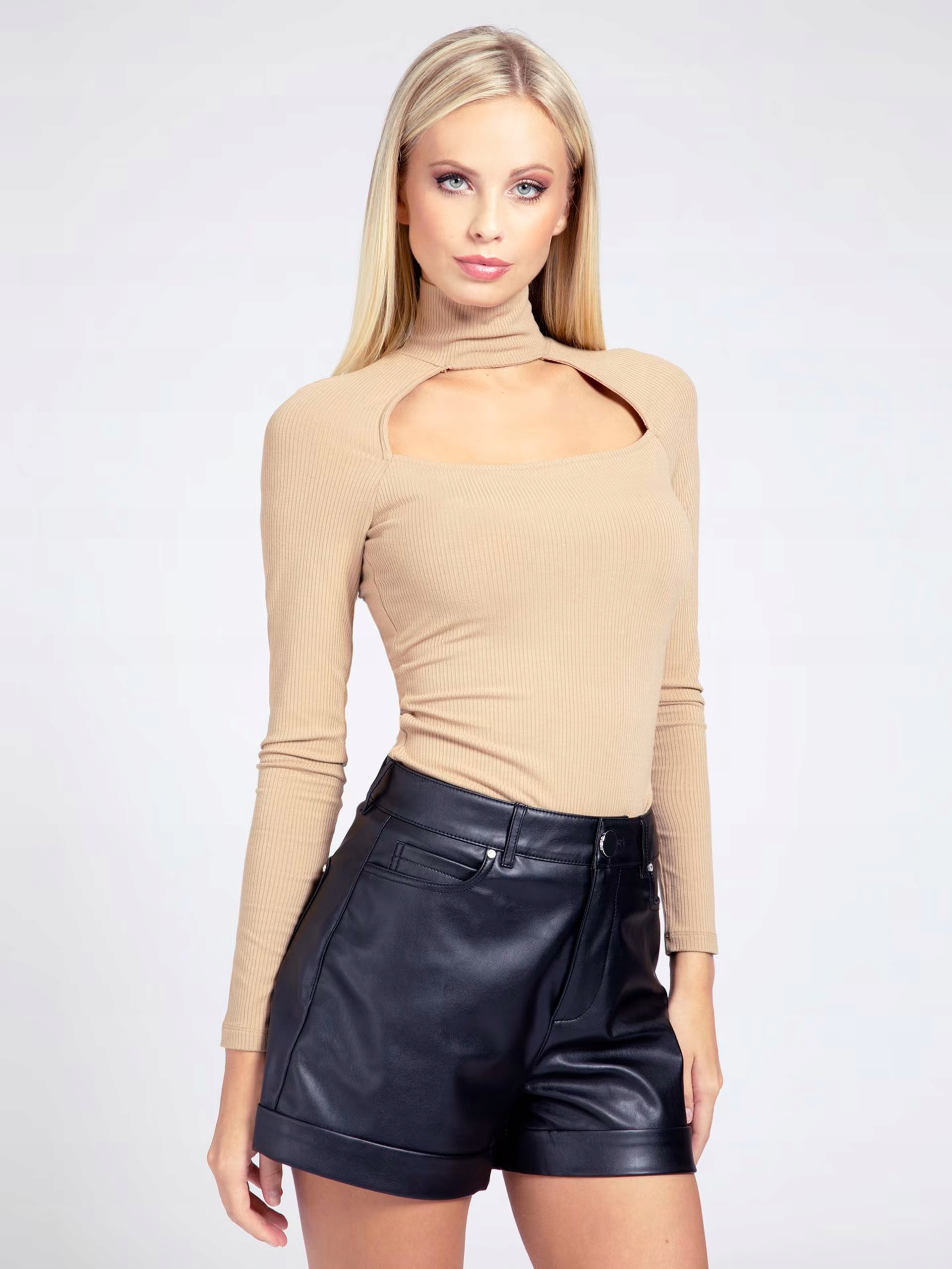 Golfová mikina s výstřihem Guess W1RP19KAER2 velikost S