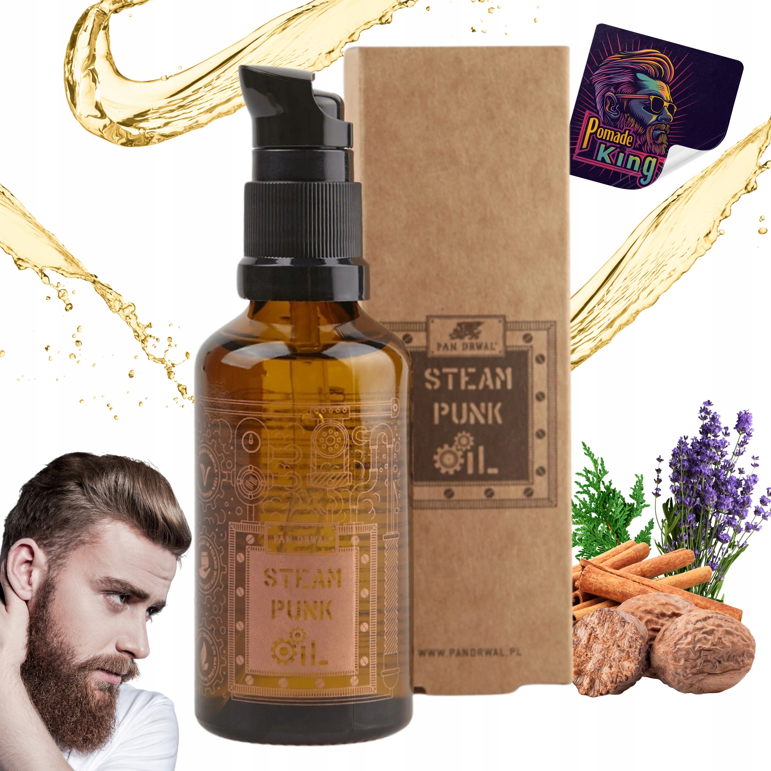 Olej na vousy Pan Drwal Steam Punk 50 ml Hydratační a změkčující vousy