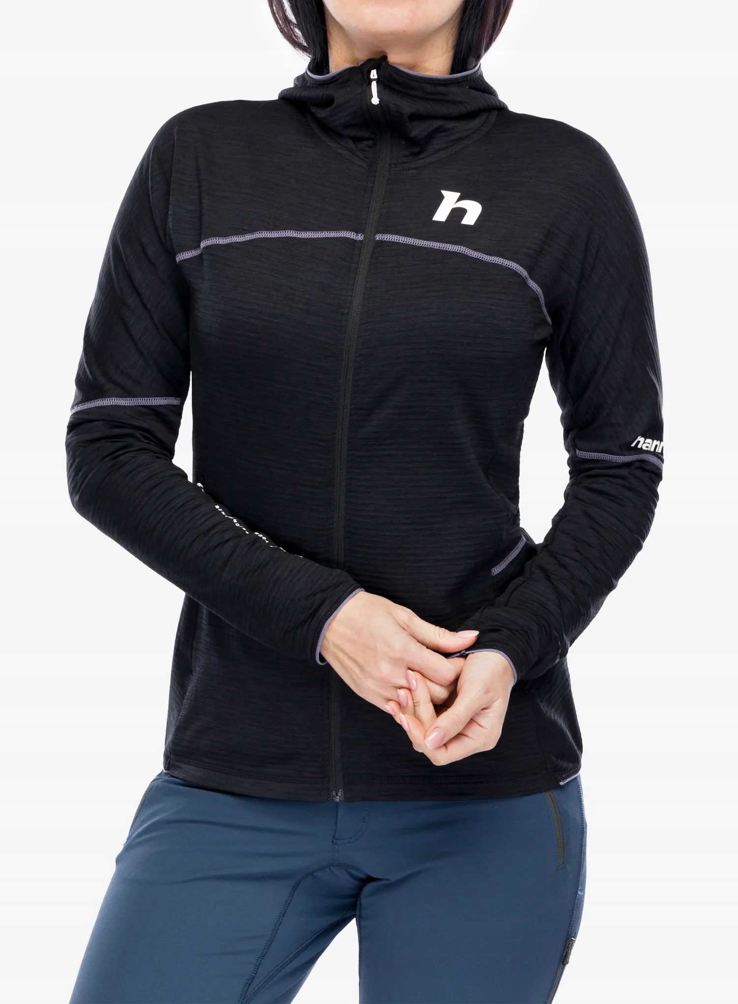 Mikina s kapucí Hannah Meda Hoody anthracite mel 42 (XL)