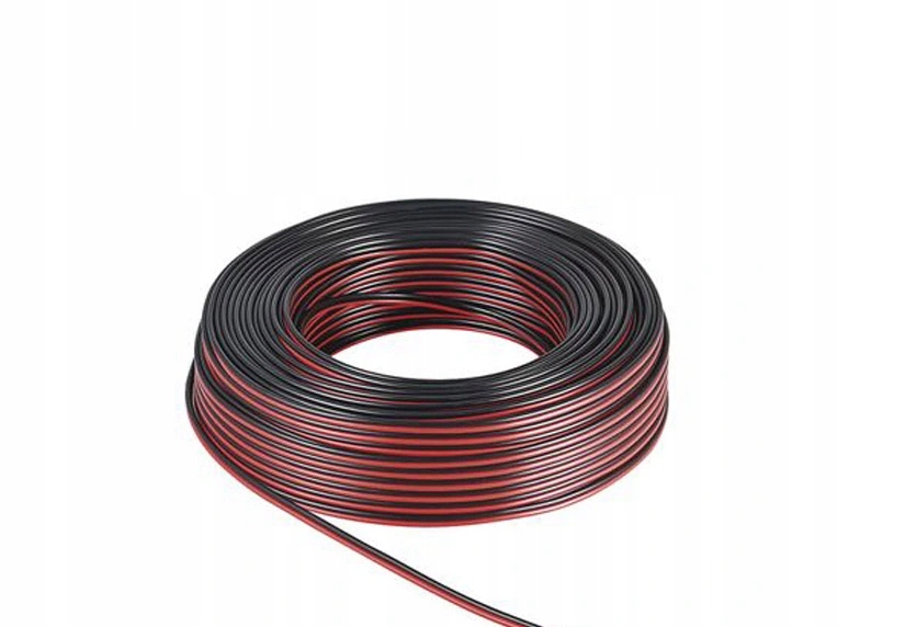 Kabel Przewód 2 żyłowy do taśm Led 100mb 2x0,5