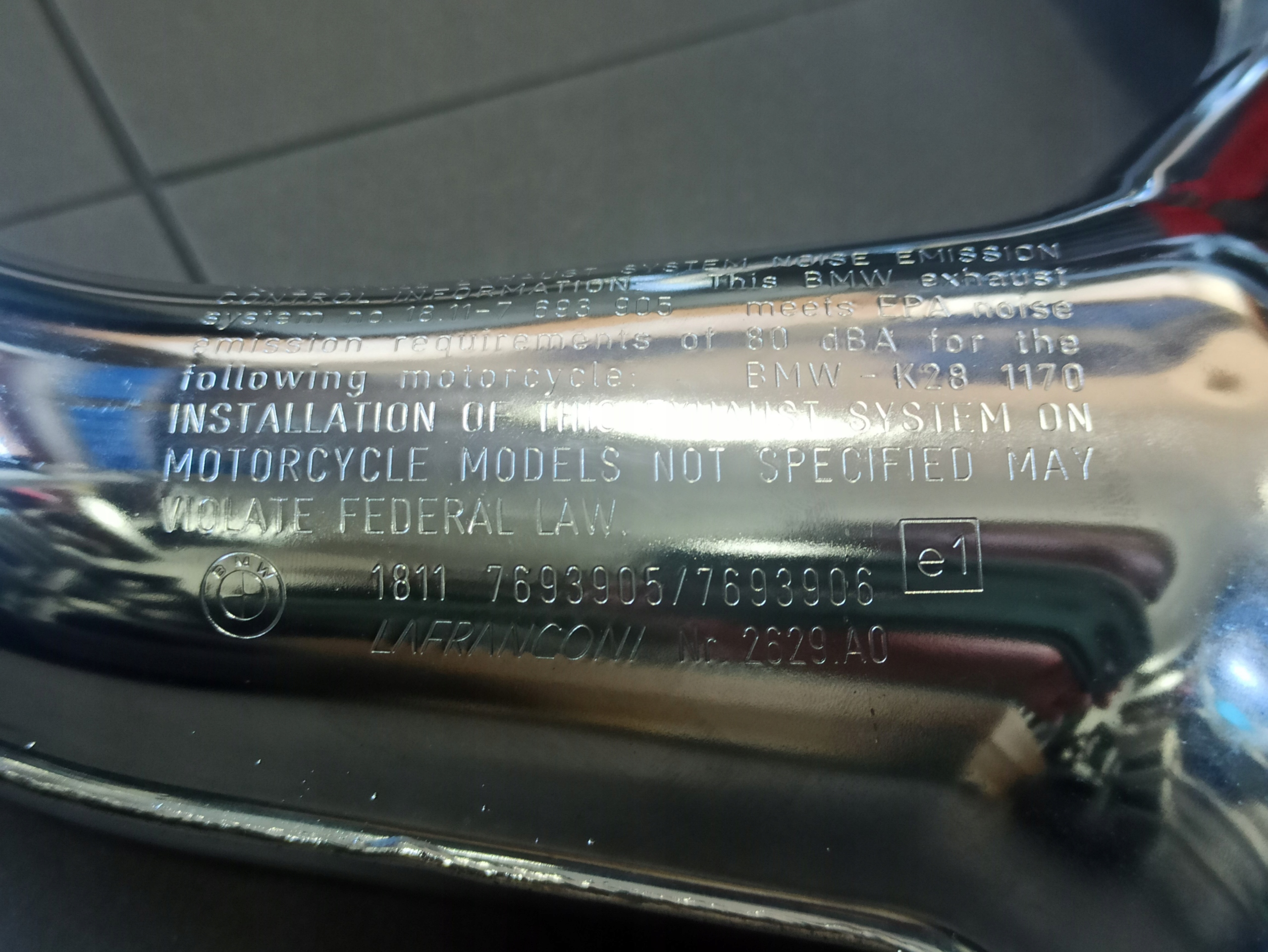 7693905 - Bmw R1200 R ST RT выхлопная труба