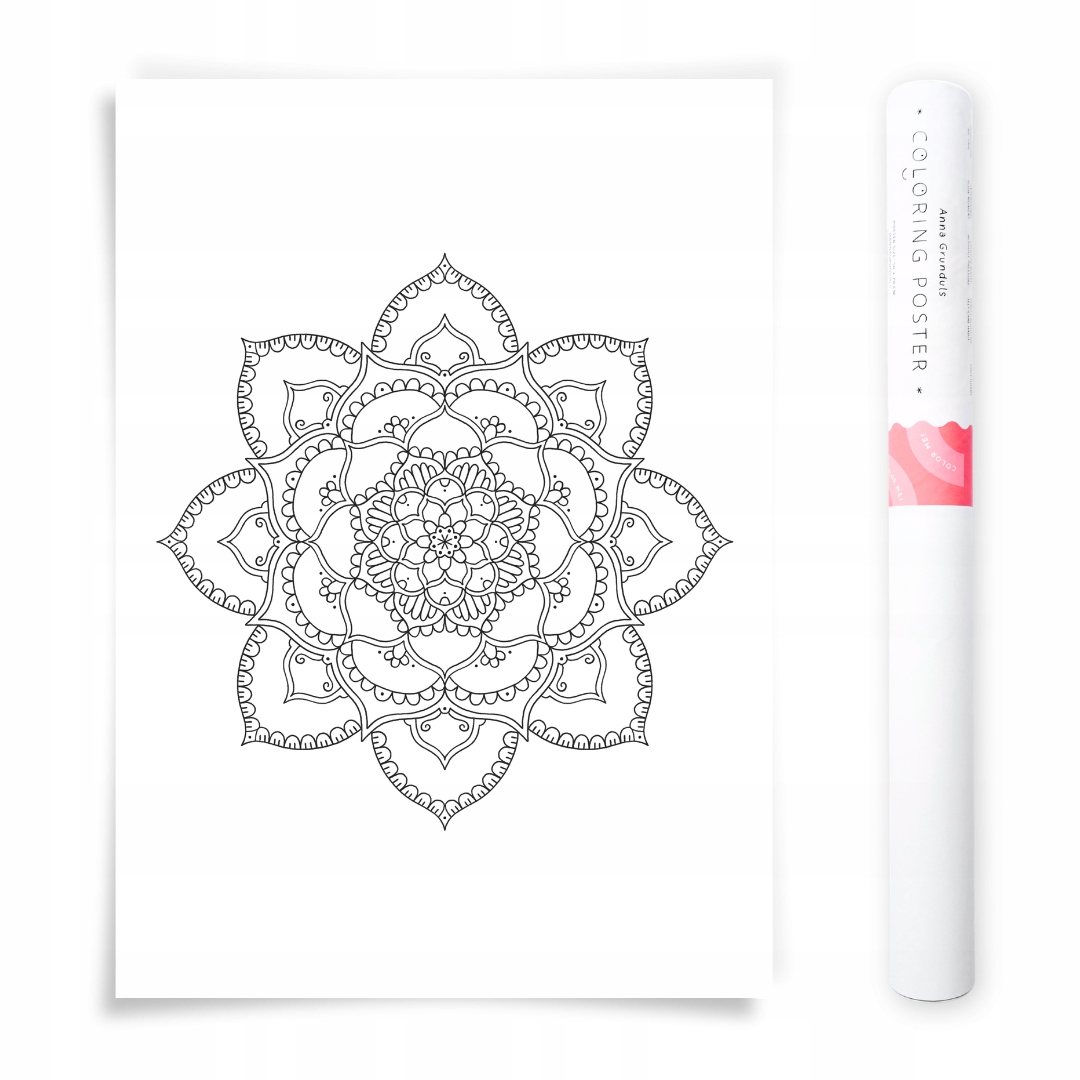50x70 cm Plakát na vybarvování Mandala Anna Grunduls